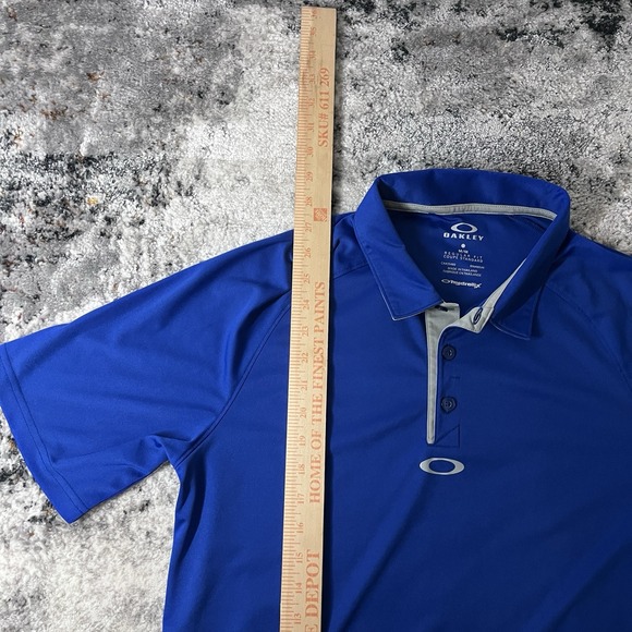 Oakley Men's Short Sleeve Polo Shirt Size Medium, Blue - Picture 5 of 5